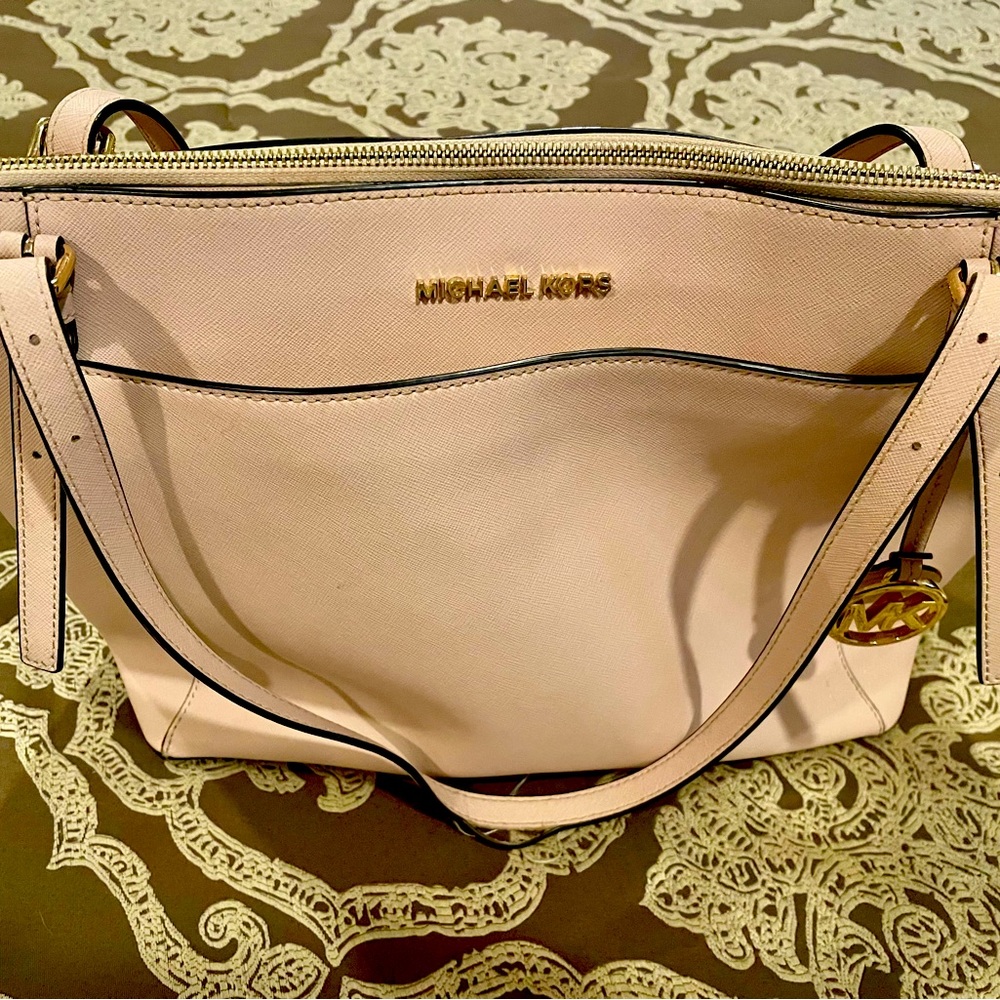 MICHAEL Michael Kors Pale Pink Saffiano Leather Tote